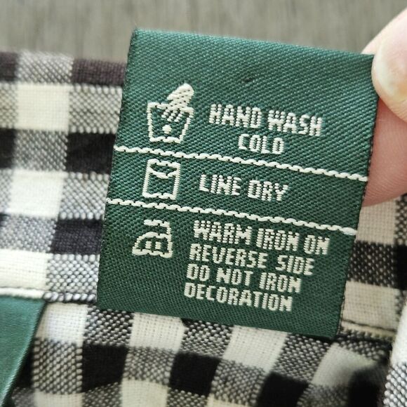 Vtg Lemon Grass Black Gingham Plaid Embroidered Picnic Button-Up Shirt Novelty S - Picture 2 of 12